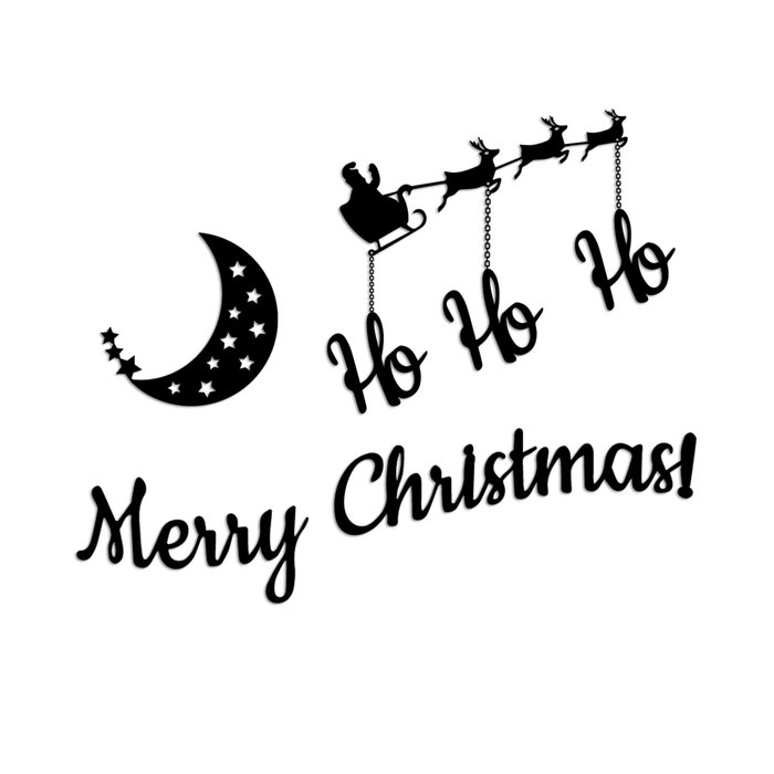 Wallity New Year 1 Accesorio Decorativo de Pared de Metal Negro Wallity New Year 1 Accesorio Decorativo de Pared de Metal Negro
